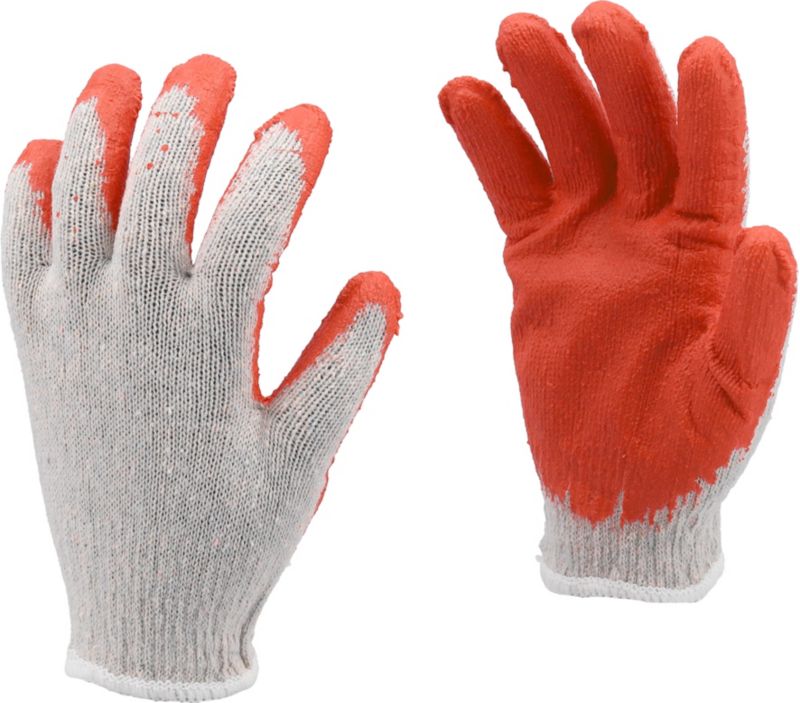 Beskyttelseshandsker med gummibelægning i forskellige farver