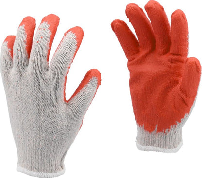 Beskyttelseshandsker med gummibelægning i forskellige farver