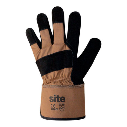 Beskyttelseshandsker i læder Site SWG540 brune XL