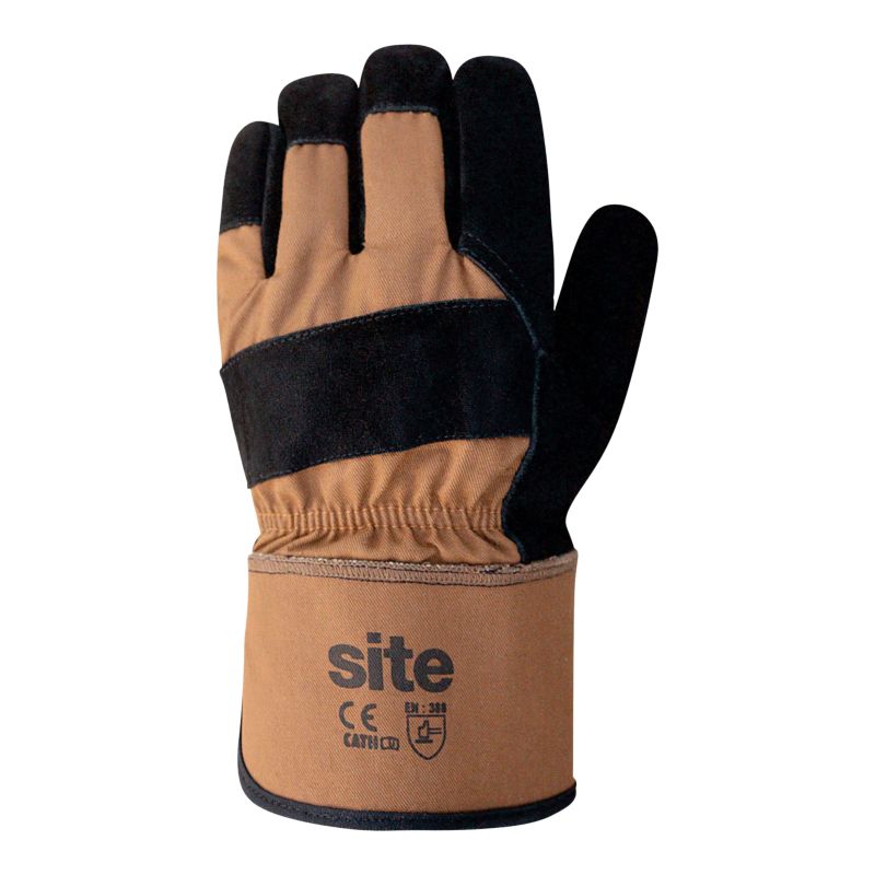 Beskyttelseshandsker i læder Site SWG540 brune XL