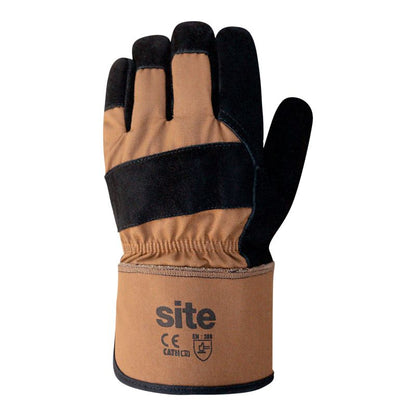 Beskyttelseshandsker i læder Site SWG540 brune XL