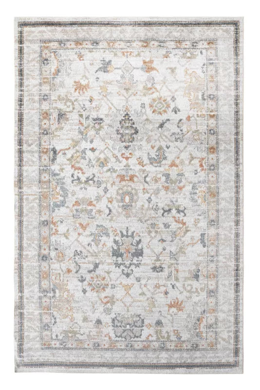 Rektangulært Tæppe 120x160 cm Vintage Blå-Creme Mønstret Polyester