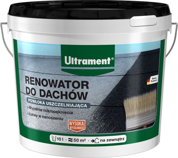 Tagrenovering Bitumen 10 Liter Sort
