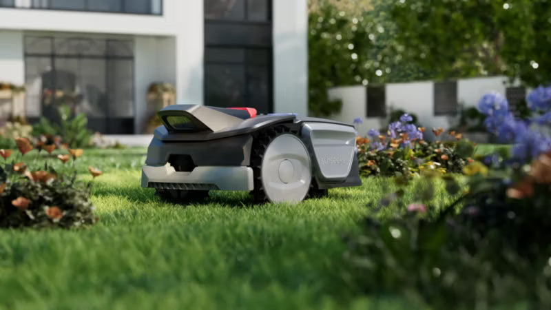 Robotplæneklipper V1 300 m² 16 cm med Garage