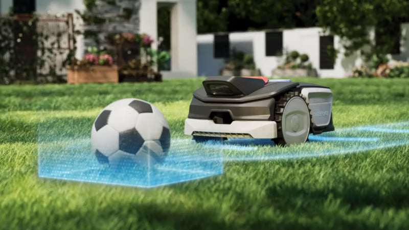 Robotplæneklipper V1 300 m² 16 cm med Garage