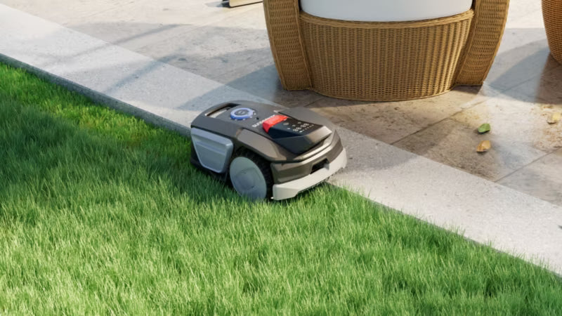 Robotplæneklipper V1 300 m² 16 cm med Garage
