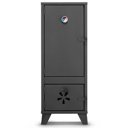 Røgeovn Have 2-i-1 Grill 40x40x105 cm Sort Stål