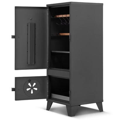 Røgeovn Have 2-i-1 Grill 40x40x105 cm Sort Stål