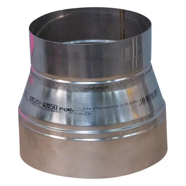 Røgovergang 130/150 mm Stål Sølv | 5907726537030