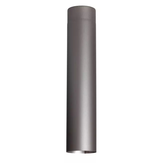 Røgrør Lige Ø120 mm 0,5 m Sort