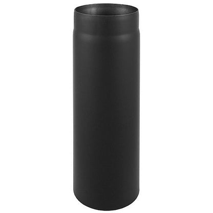 Røgrør Lige Ø130 mm 0,5 m Sort