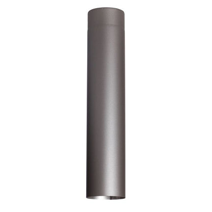 Røgrør Lige Ø100 mm 50 cm Sort
