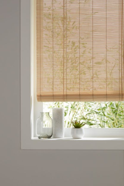 Bambus rullegardin 90 x 180 cm naturlig
