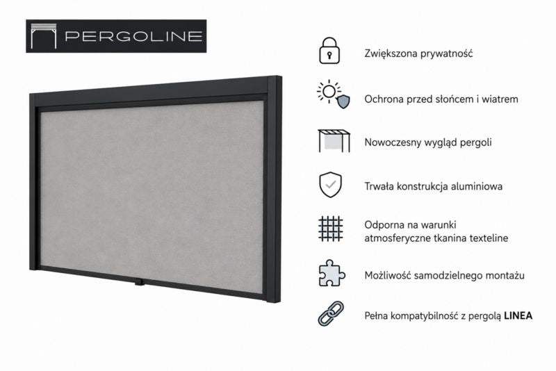 Gardinsænkning Sunloft Linea 3 m Antracit