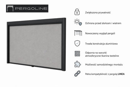 Gardinsænkning Sunloft Linea 3 m Antracit
