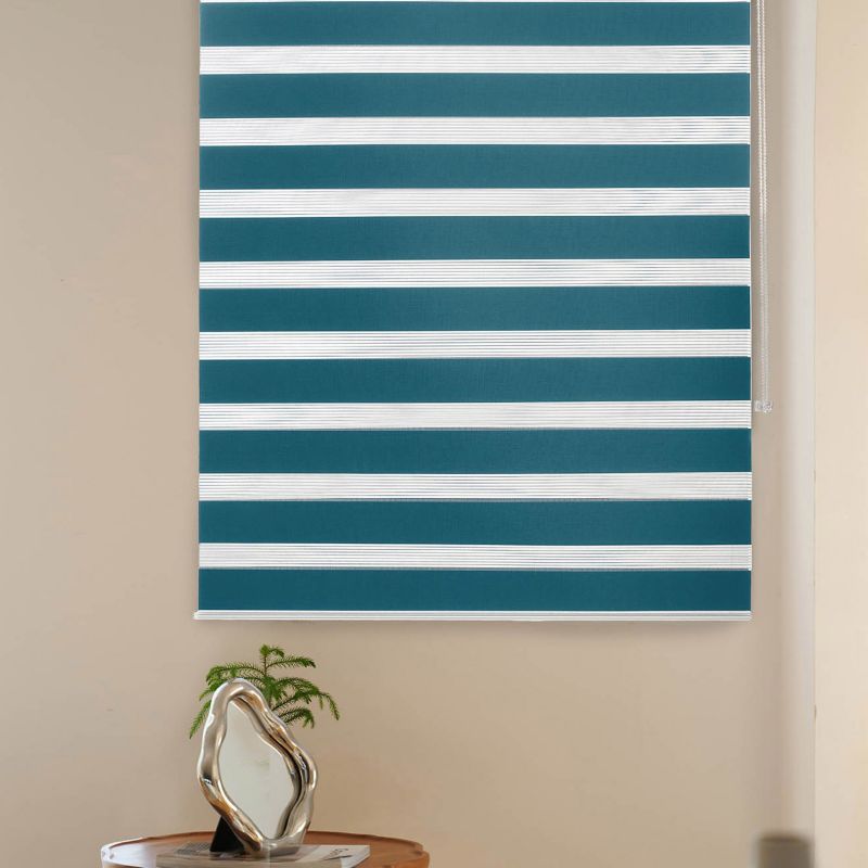 Dags- og nat rullegardin Colours Elin 41,5 x 140 cm i havblå