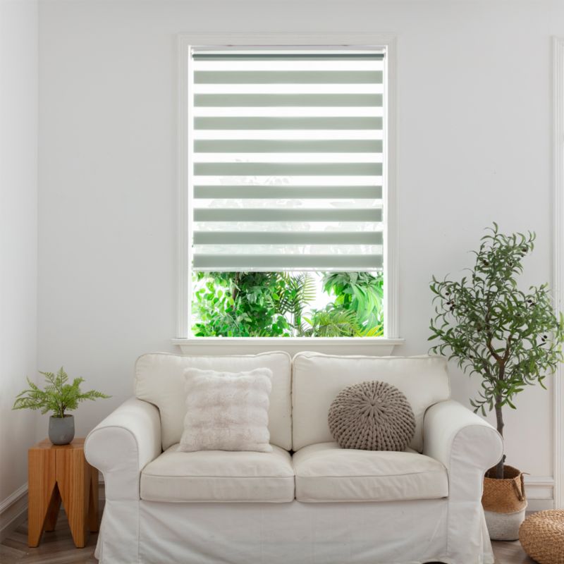 GoodHome Elin dag-nat rullegardin 117,3 x 160 cm i grønne toner