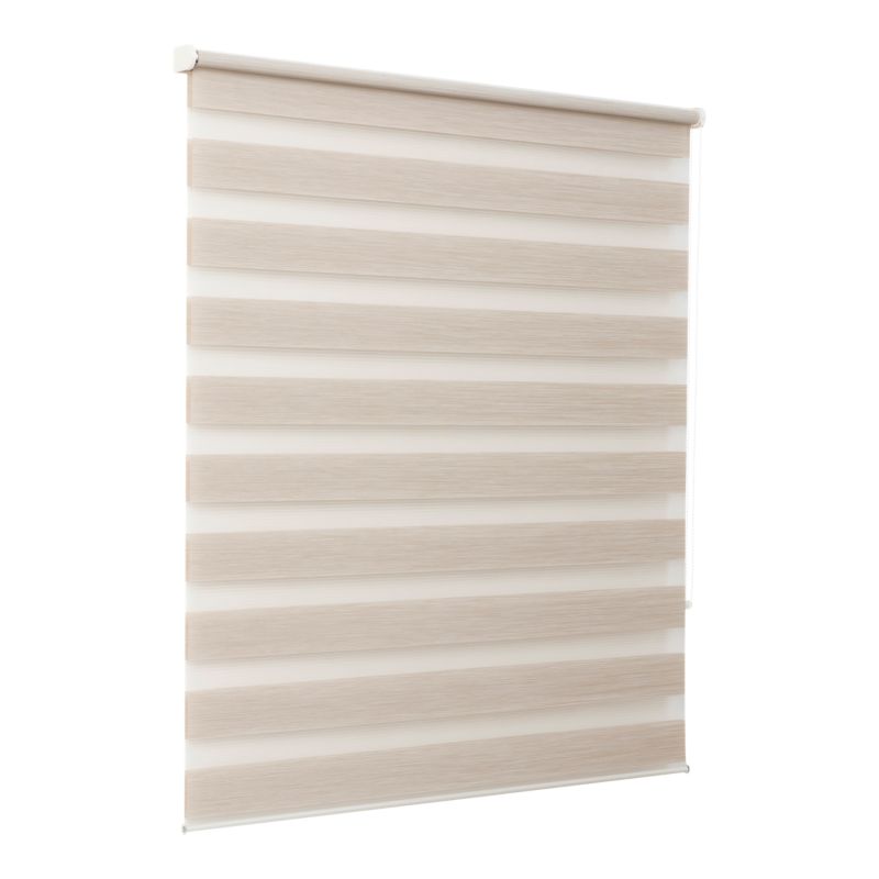 GoodHome Elin dag-nat rullegardin 137,3 x 160 cm lys beige