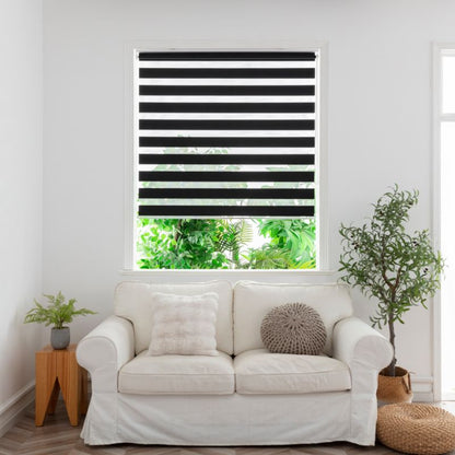 GoodHome Elin dag-nat rullegardin 157,3 x 160 cm sort