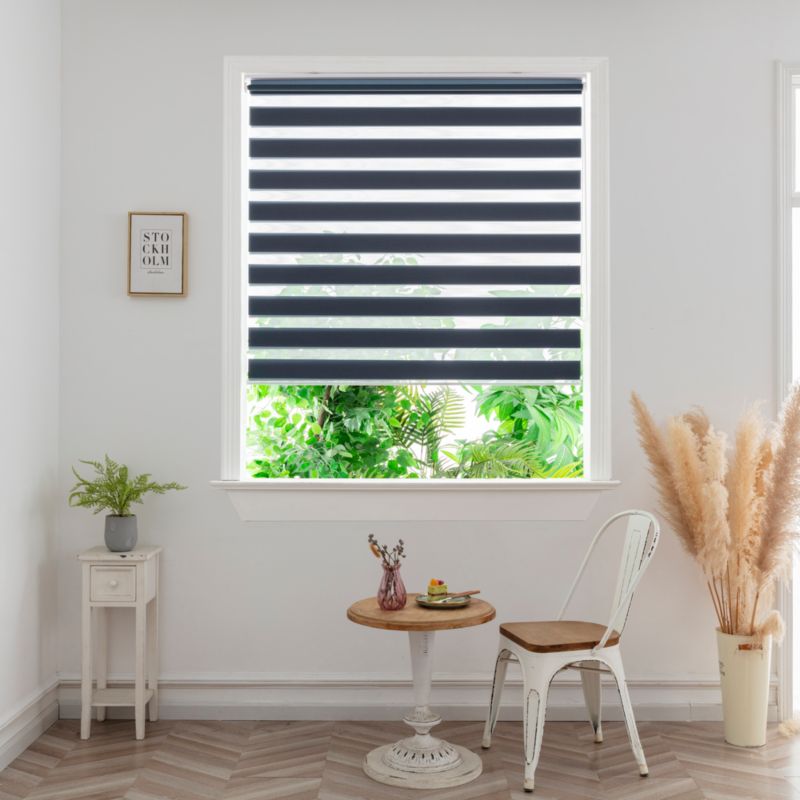 GoodHome Elin dag/nat rullegardin 157,3 x 160 cm i navyblå