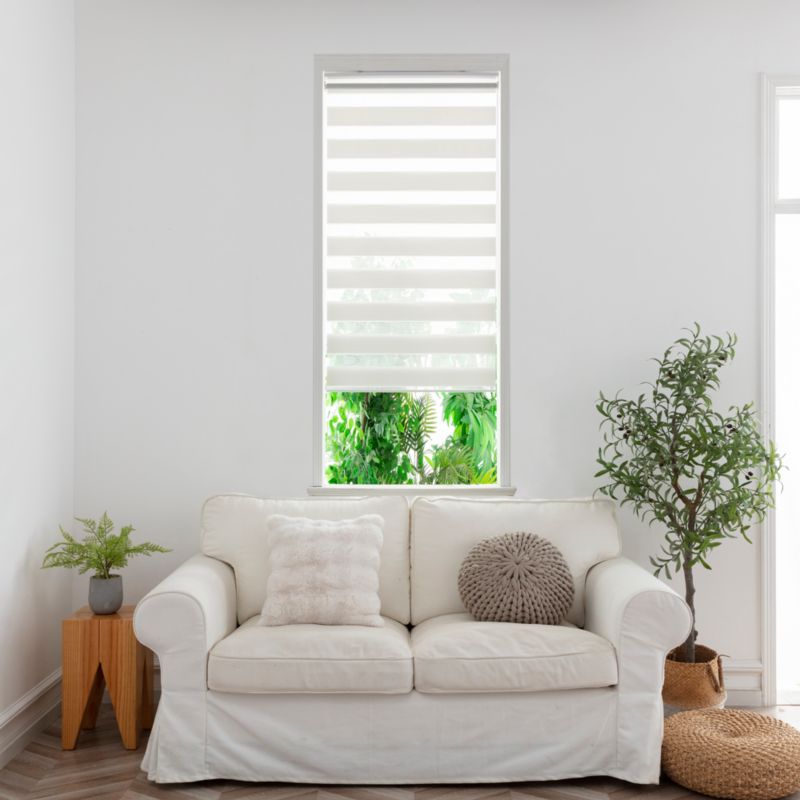 GoodHome Elin dag-nat rullegardin 42,3 x 160 cm hvid
