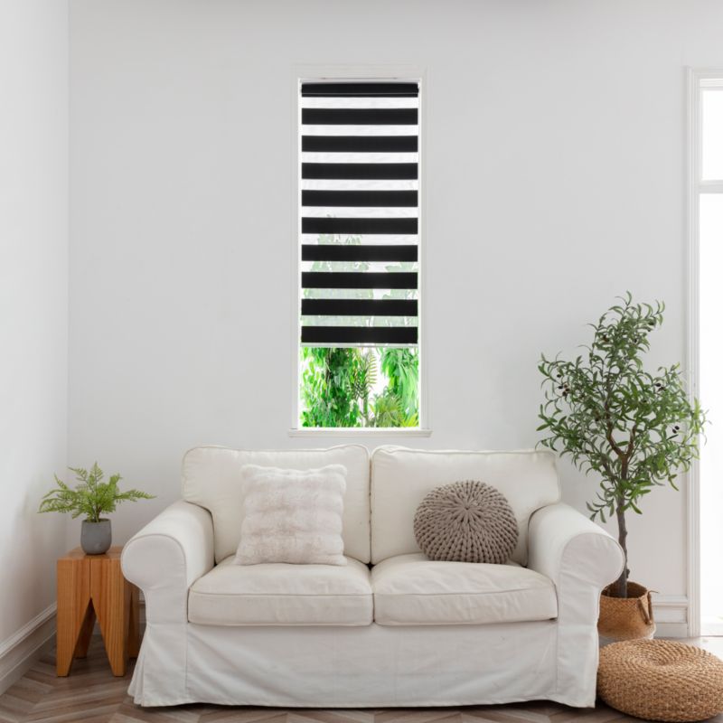 GoodHome Elin dag-nat rullegardin 42,3 x 160 cm mat-sort