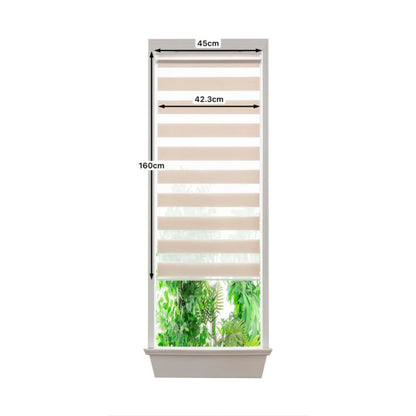 GoodHome Elin dag-nat rullegardin 42,3 x 160 cm lys beige