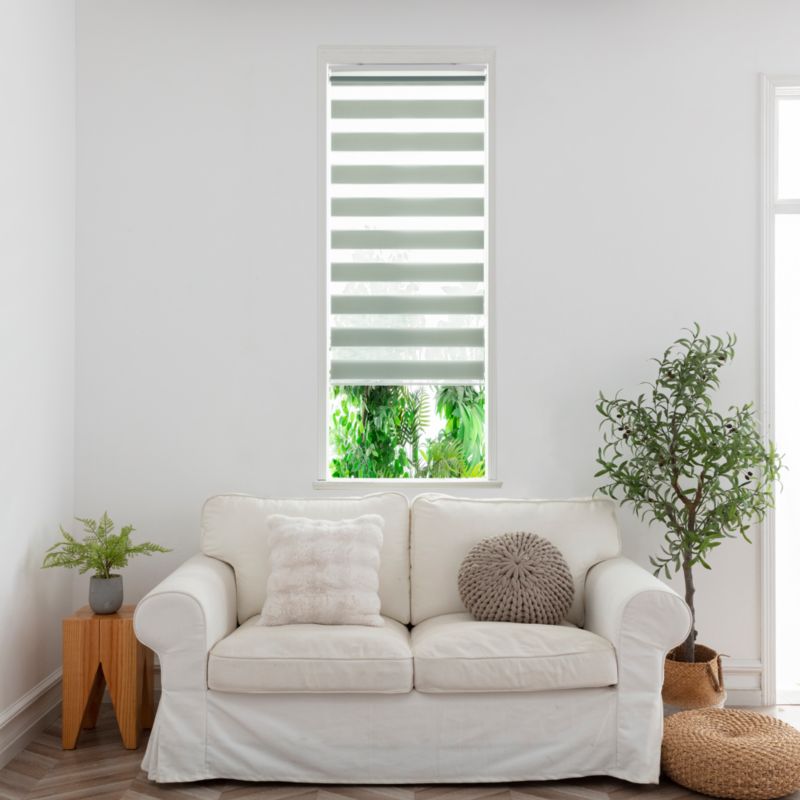 GoodHome Elin dag-nat rullegardin 42,3 x 160 cm i lys grøn
