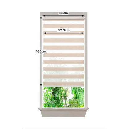 GoodHome Elin dag-nat rullegardin 52,3 x 160 cm lys beige