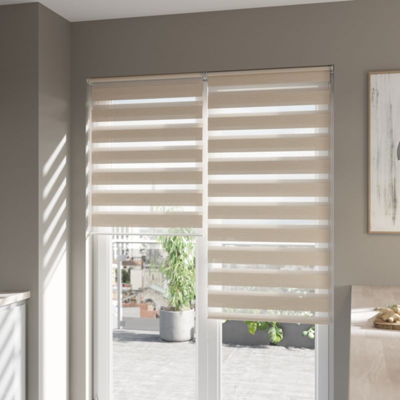 GoodHome Elin dag/nat rullegardin 68,8 x 240 cm lys beige