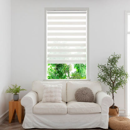 GoodHome Elin dag-nat rullegardin 87,3 x 160 cm hvid