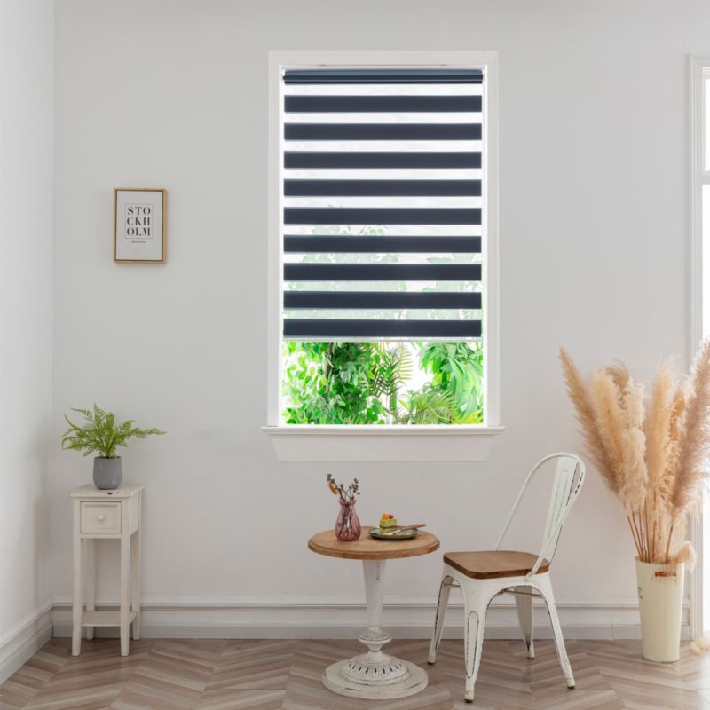 GoodHome Elin dag-nat rullegardin 87,3 x 160 cm i navyblå