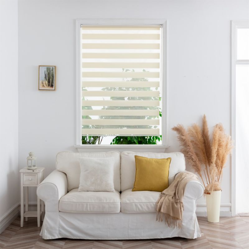 Dag- og nat rullegardin OPP 136,6 x 160 cm i creme