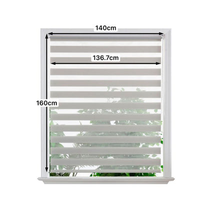 Dag- og nat rullegardin OPP 136,7 x 160 cm lys grå