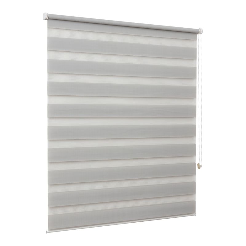 Dag- og nat rullegardin OPP 136,7 x 160 cm lys grå