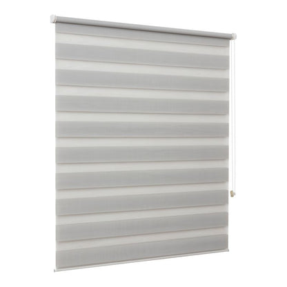 Dag- og nat rullegardin OPP 136,7 x 160 cm lys grå