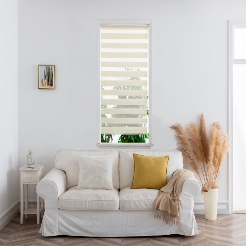 Dag- og nat-rullegardin OPP 36,7 x 140 cm i creme