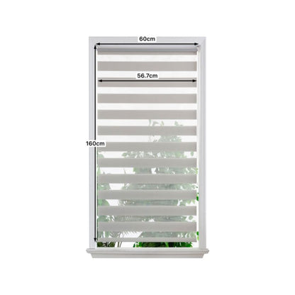 Dag- og nat-rullegardin OPP 56,7 x 160 cm lys grå