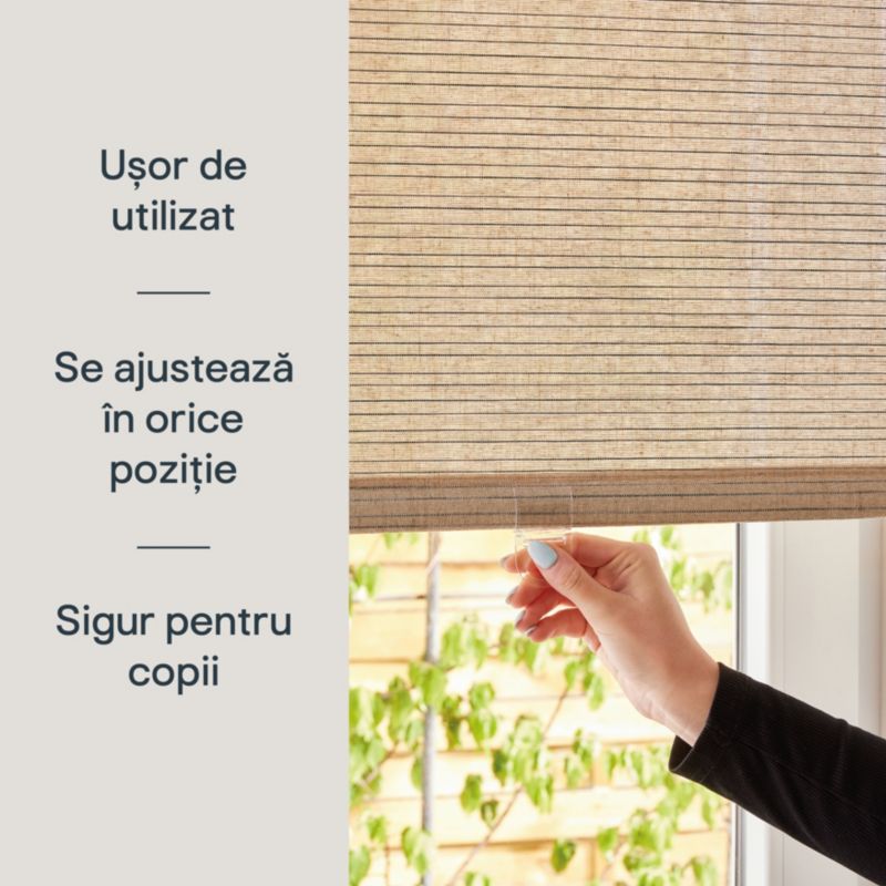 Dags- og nat rullegardin OPP 56,7 x 160 cm i creme