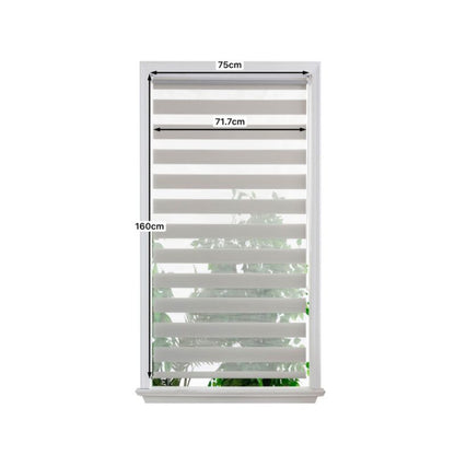 Dags- og nat rullegardin OPP 71,7 x 160 cm lys grå