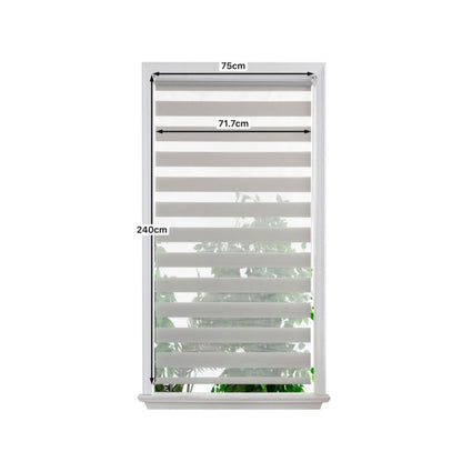 Dag- og nat-rullegardin OPP 71,7 x 240 cm lys grå