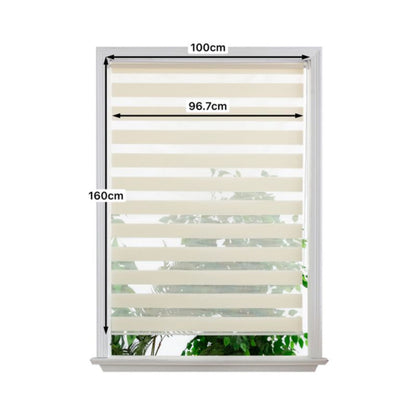 Dag- og nat rullegardin OPP 96,7 x 160 cm i creme