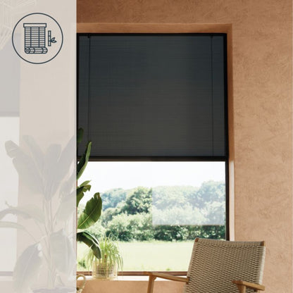 GoodHome Akapa bambus rullegardin 180 x 180 cm mat-sort