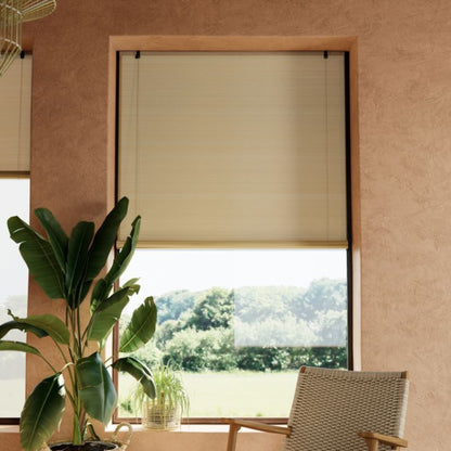 GoodHome Akapa bambus rullegardin 180 x 180 cm lys beige