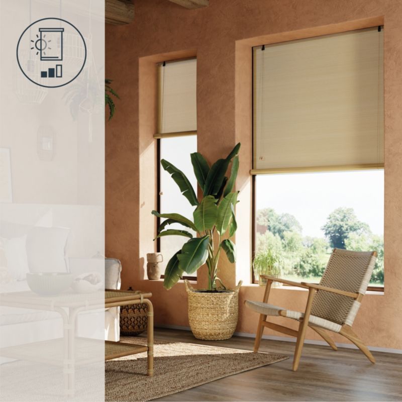 GoodHome Akapa bambus rullegardin 180 x 180 cm lys beige