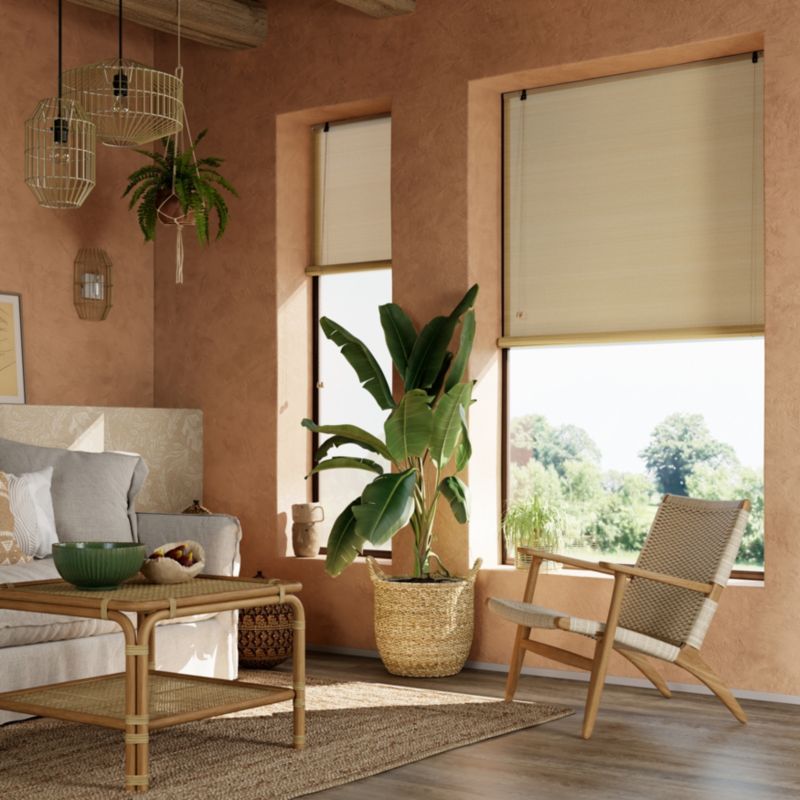 GoodHome Akapa bambus rullegardin 180 x 180 cm lys beige