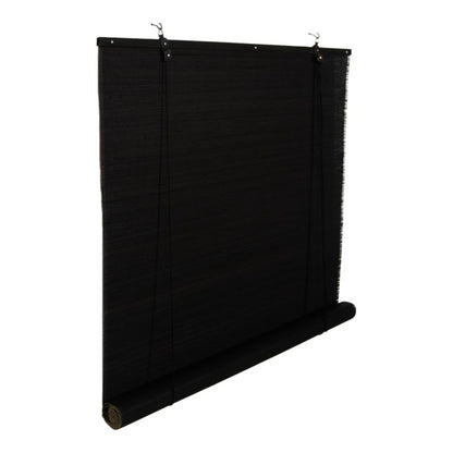 GoodHome Akapa bambus rullegardin 60 x 180 cm sort