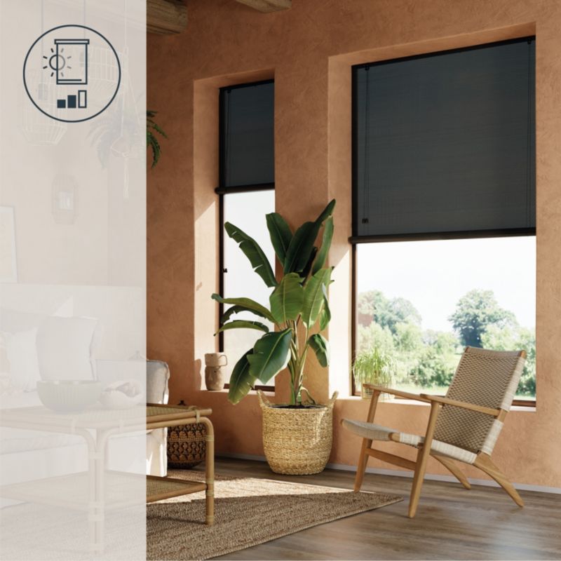 GoodHome Akapa bambus rullegardin 60 x 180 cm sort