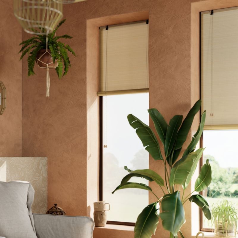 GoodHome Akapa bambus rullegardin 90 x 180 cm lys beige