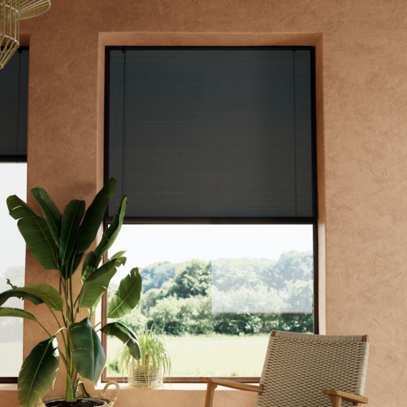 GoodHome Akapa bambus rullegardin sort 120 x 180